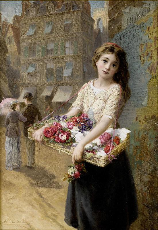 Augustus Earle A street flower seller china oil painting image